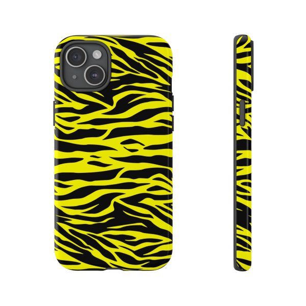 Yellow Cute Wild Tiger Print Pattern Tough Phone Case - Image 32