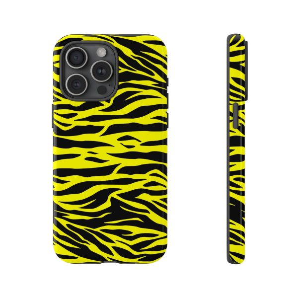 Yellow Cute Wild Tiger Print Pattern Tough Phone Case - Image 34