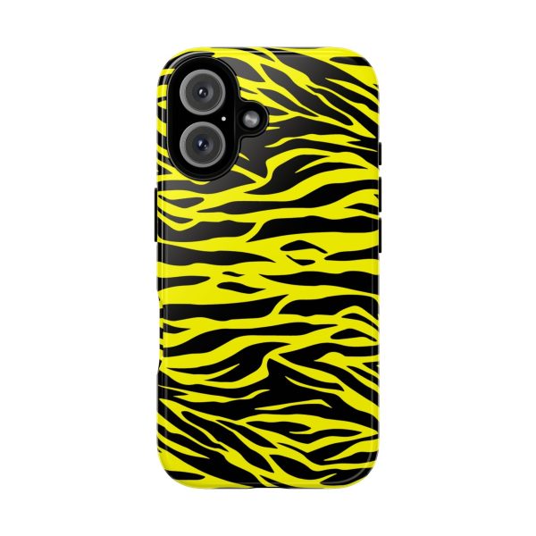 Yellow Cute Wild Tiger Print Pattern Tough Phone Case - Image 40