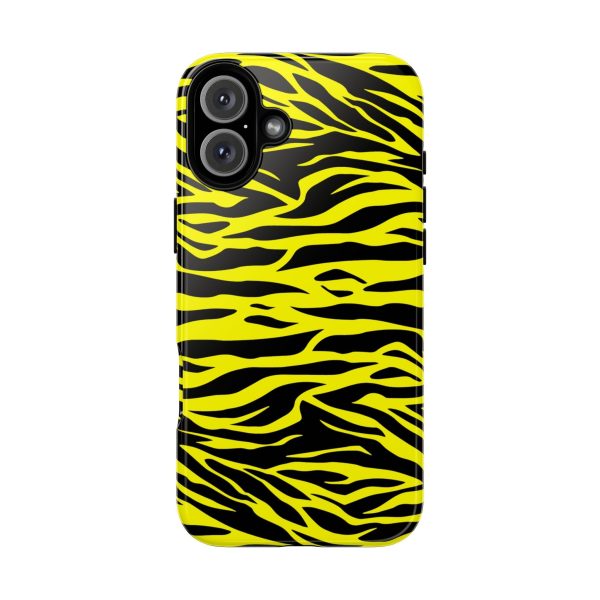 Yellow Cute Wild Tiger Print Pattern Tough Phone Case - Image 41