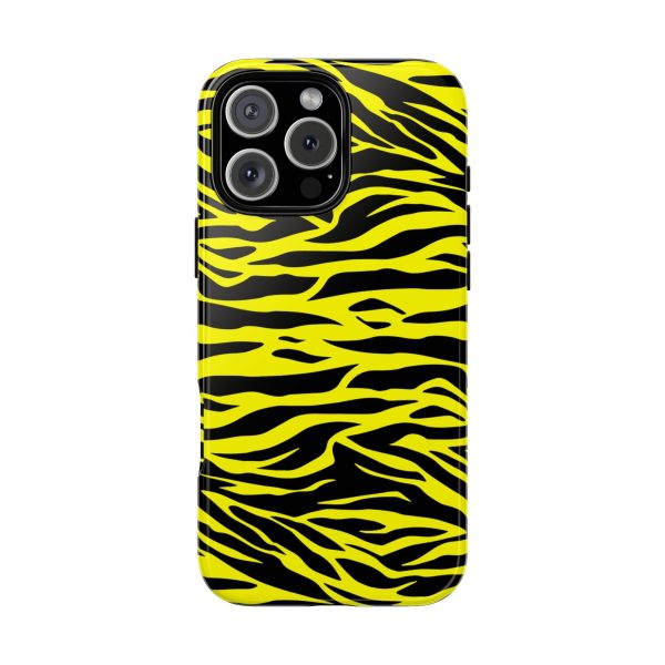 Yellow Cute Wild Tiger Print Pattern Tough Phone Case - Image 43