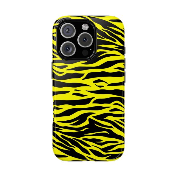 Yellow Cute Wild Tiger Print Pattern Tough Phone Case - Image 42