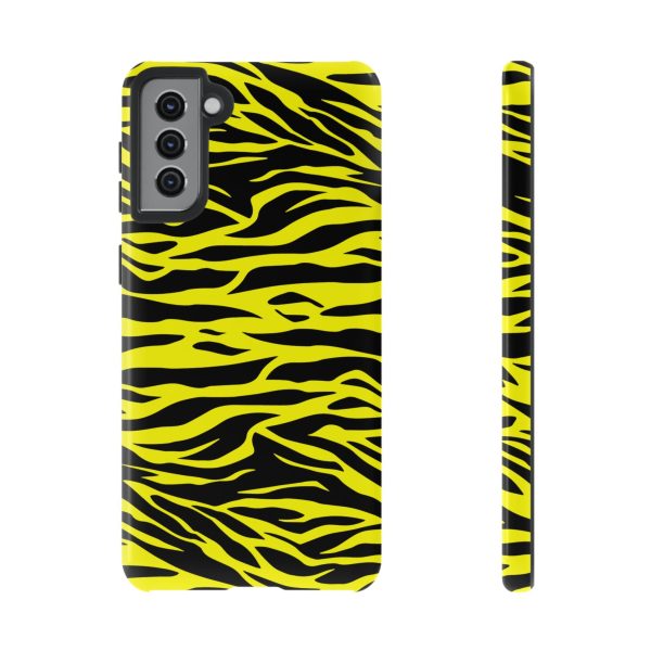 Yellow Cute Wild Tiger Print Pattern Tough Phone Case - Image 13