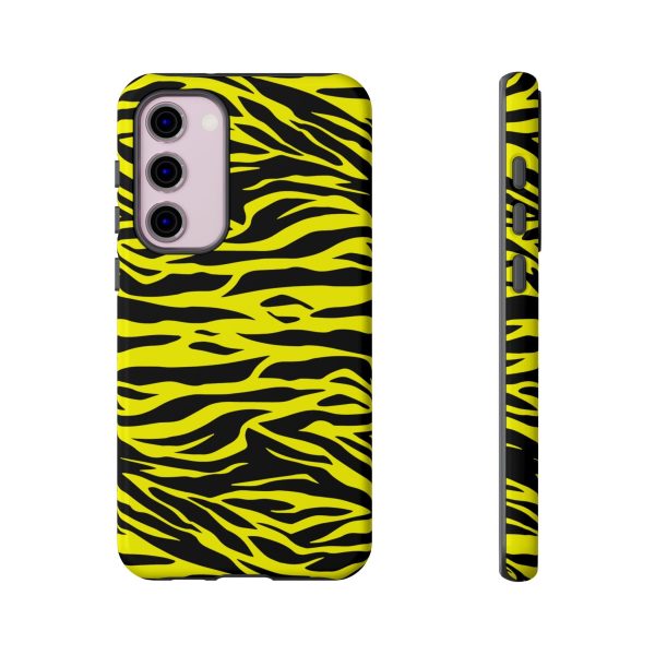 Yellow Cute Wild Tiger Print Pattern Tough Phone Case - Image 27