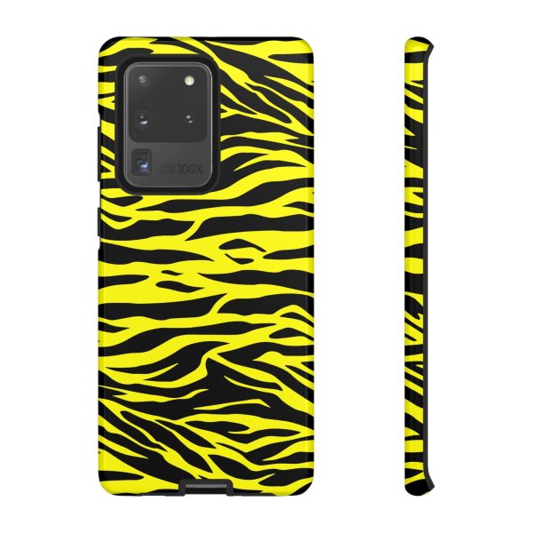 Yellow Cute Wild Tiger Print Pattern Tough Phone Case - Image 2