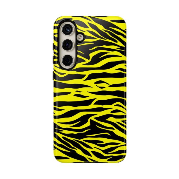 Yellow Cute Wild Tiger Print Pattern Tough Phone Case - Image 36