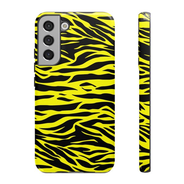 Yellow Cute Wild Tiger Print Pattern Tough Phone Case - Image 20