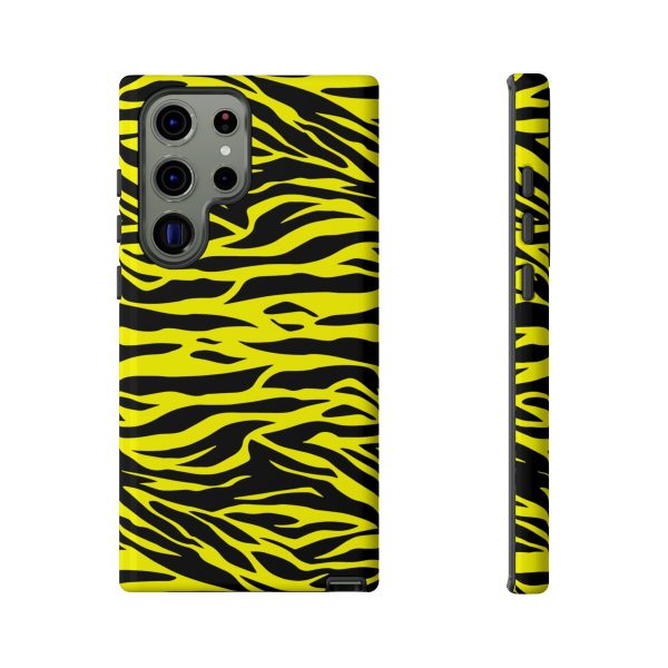 Yellow Cute Wild Tiger Print Pattern Tough Phone Case - Image 28