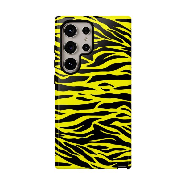 Yellow Cute Wild Tiger Print Pattern Tough Phone Case - Image 37