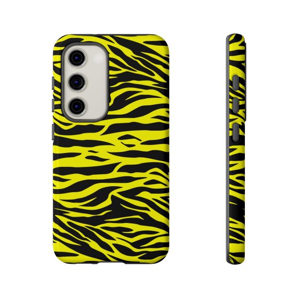 Yellow Cute Wild Tiger Print Pattern Tough Phone Case - Image 26